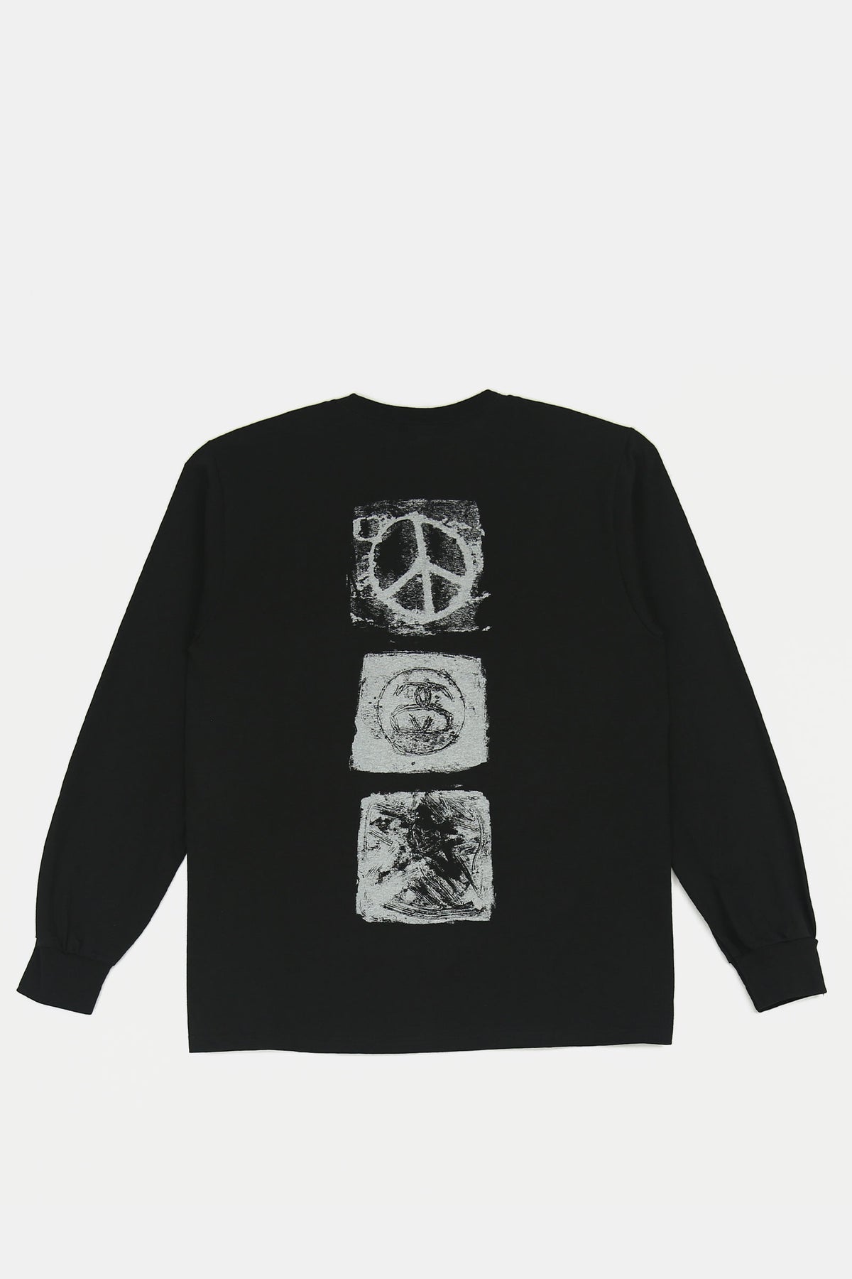 MESH LS TSHIRT - BLACK FLOCK LEO