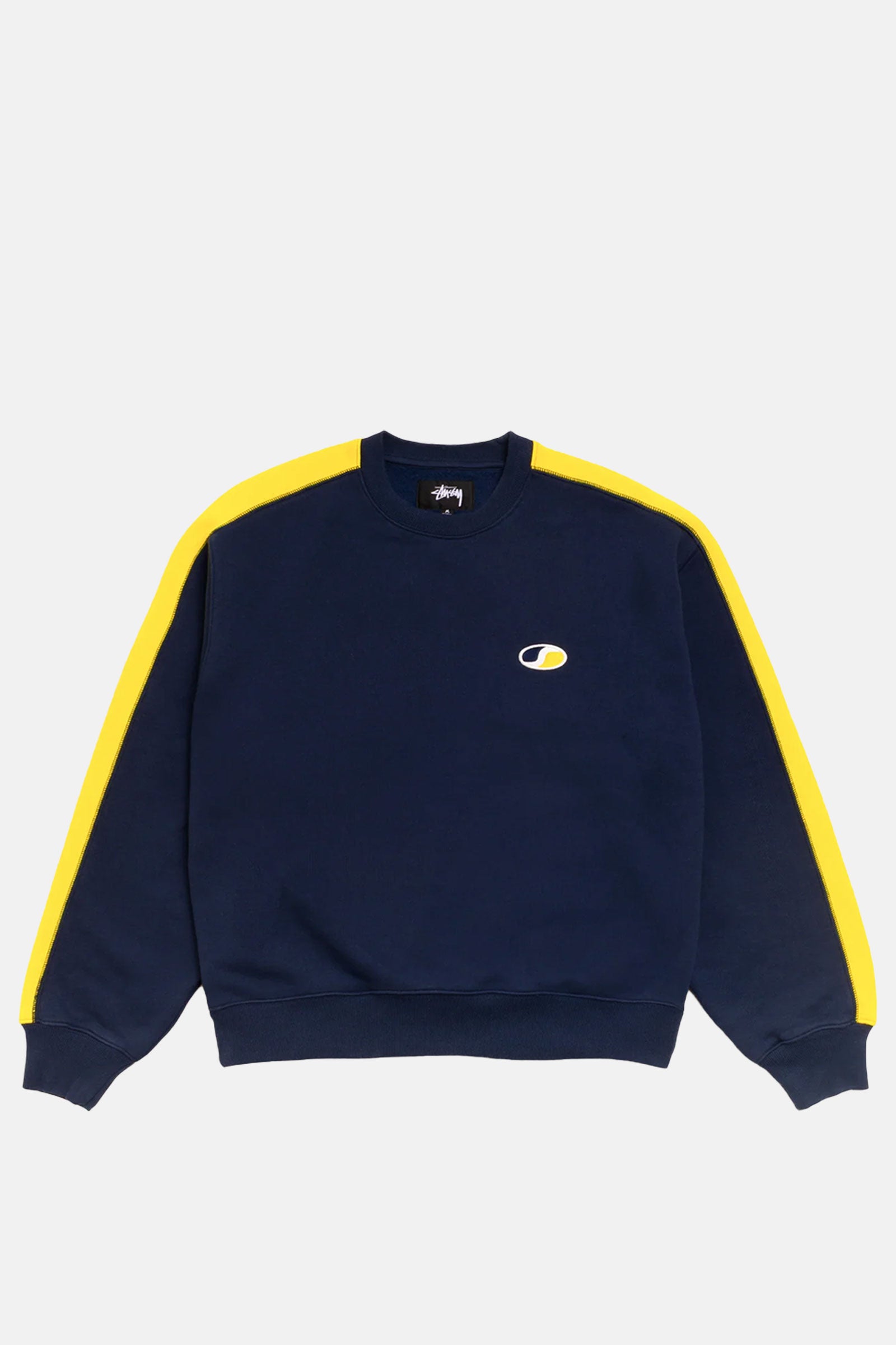 Paneled Stripe Crew