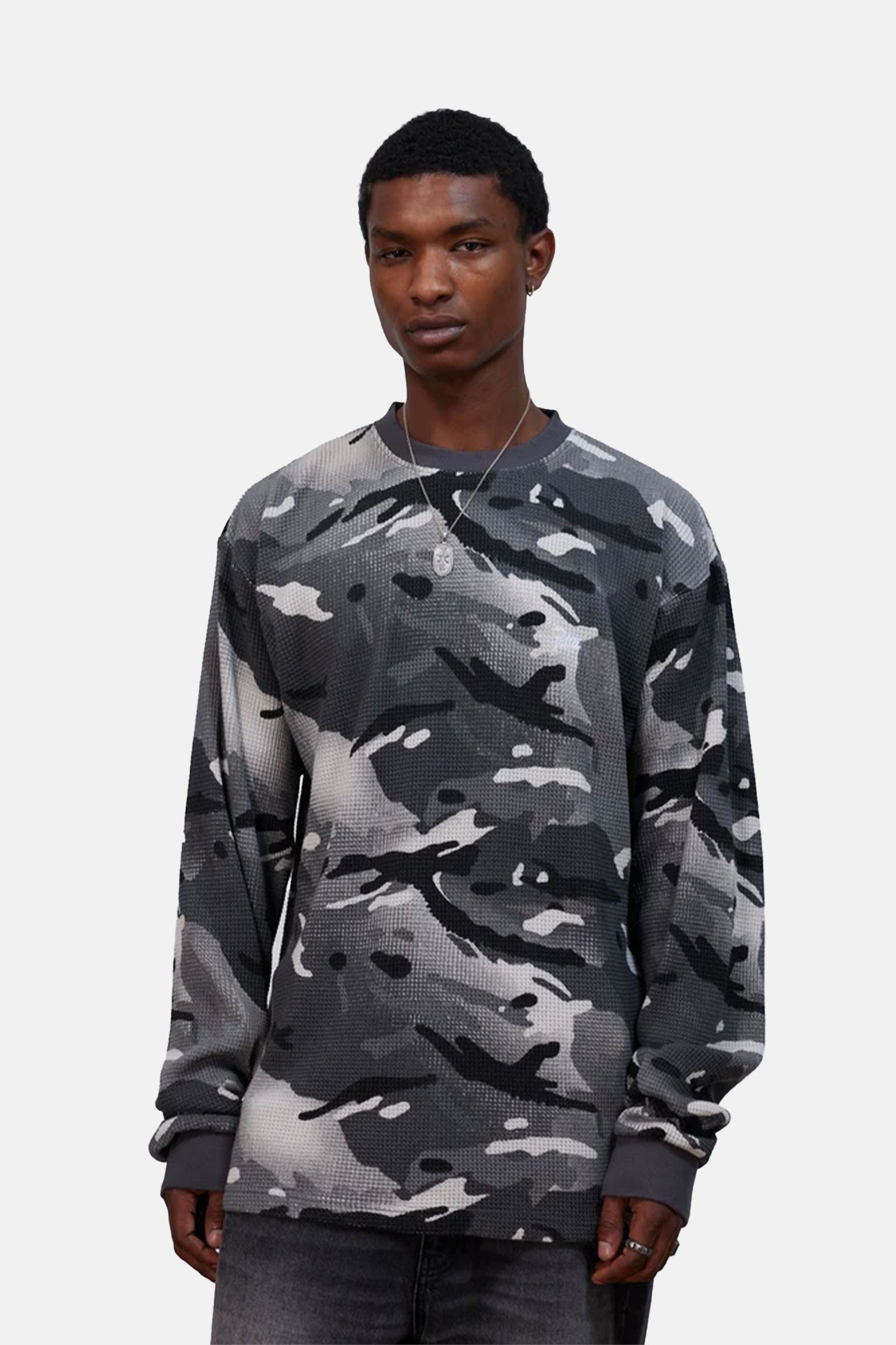 Patta Ghost Spray Camo Waffle Long Sleeve