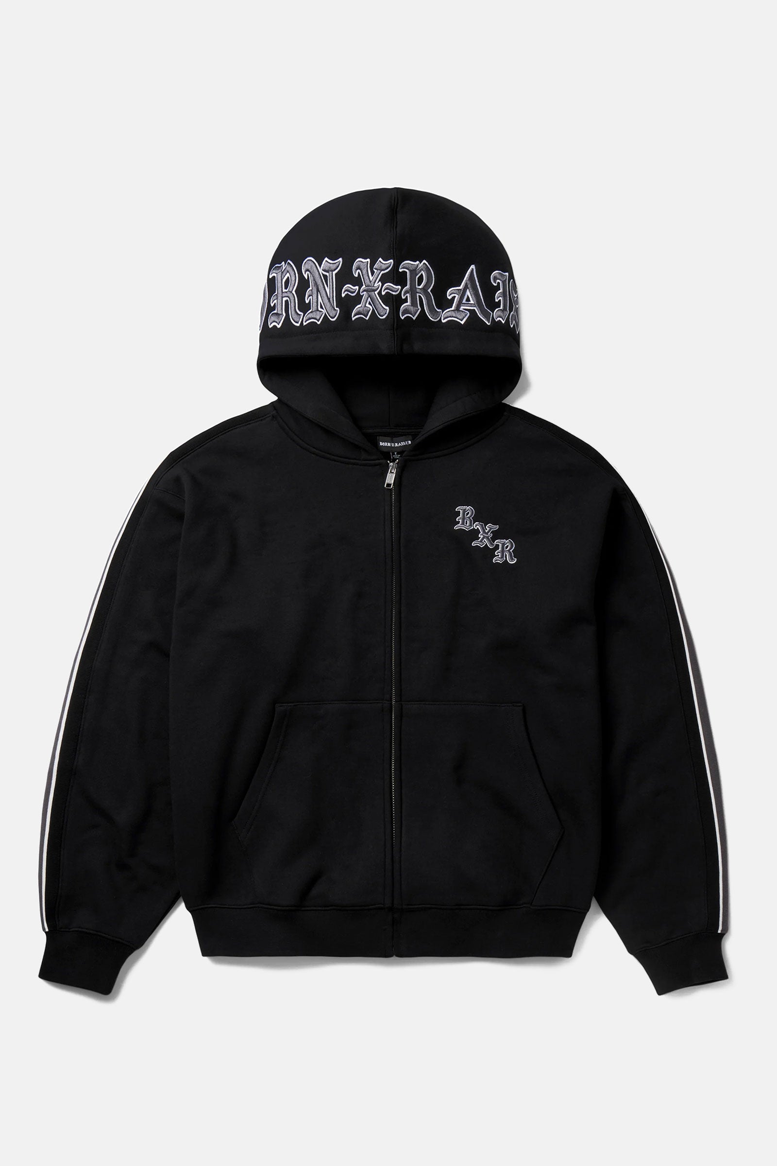 Sport Stripe Zip Up Hoodie