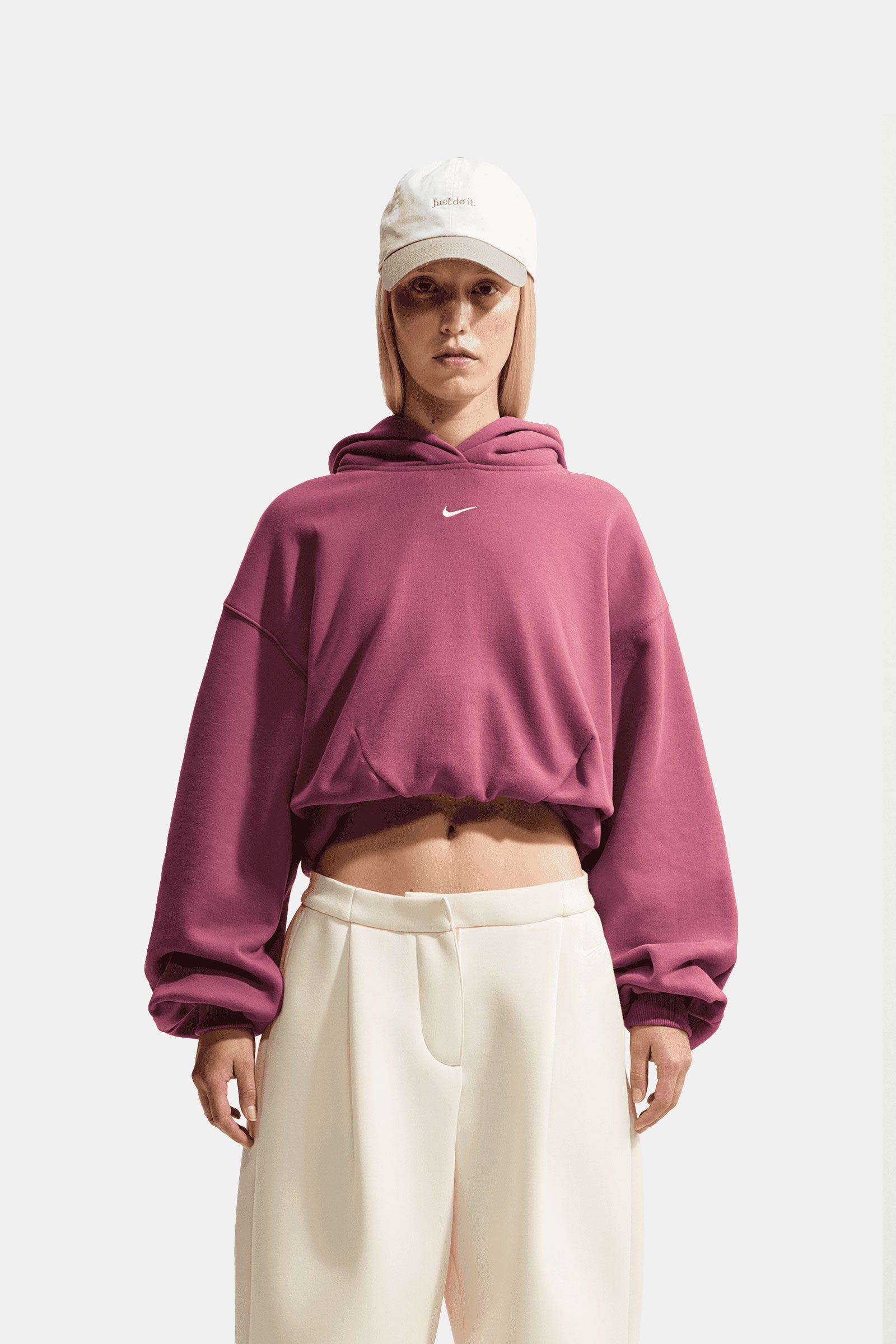 Nike Studio Fleece Women's Oversized Cropped Hoodie