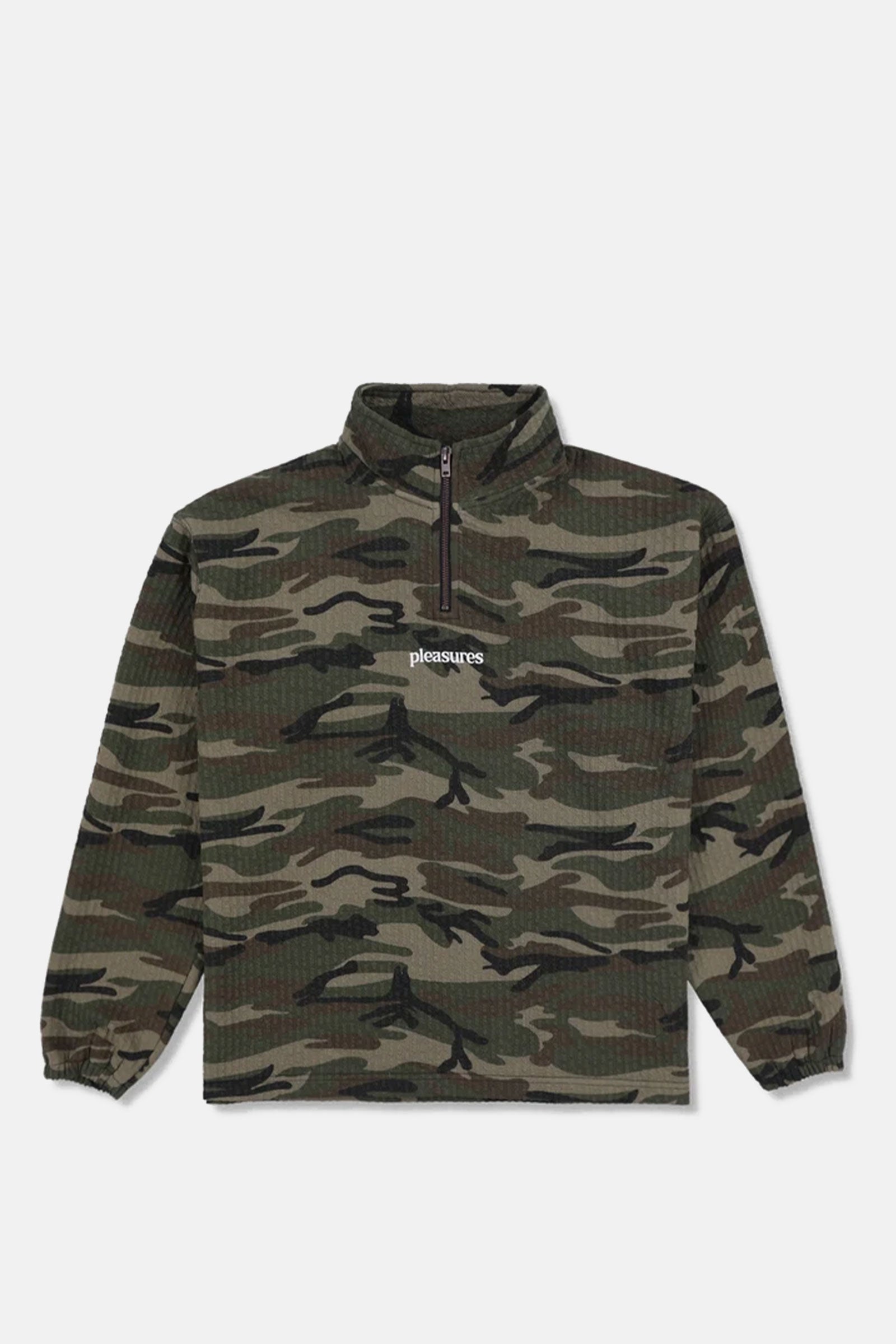 Textured Camo Quarter Zip