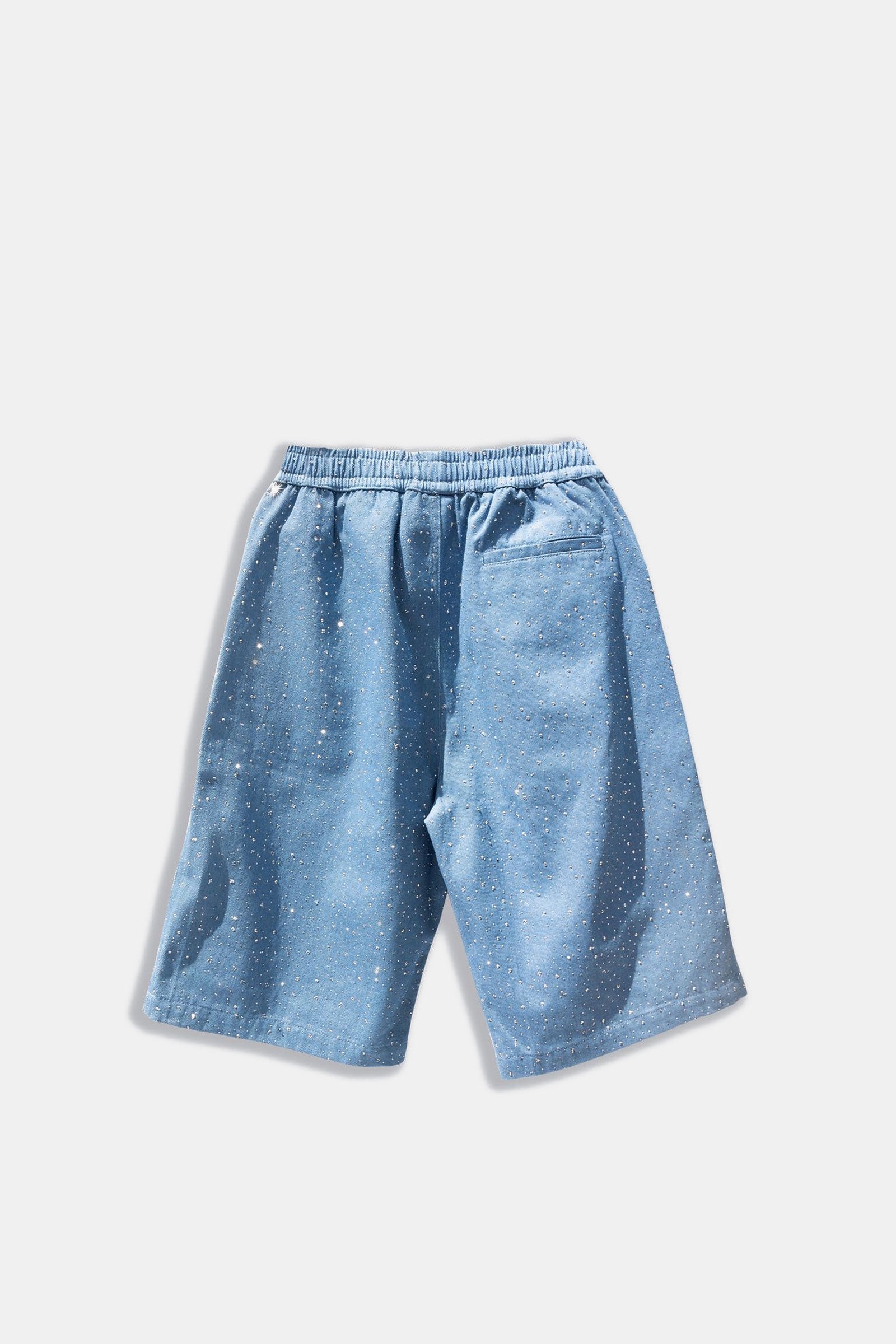 Glitter Baggy Denim Shorts