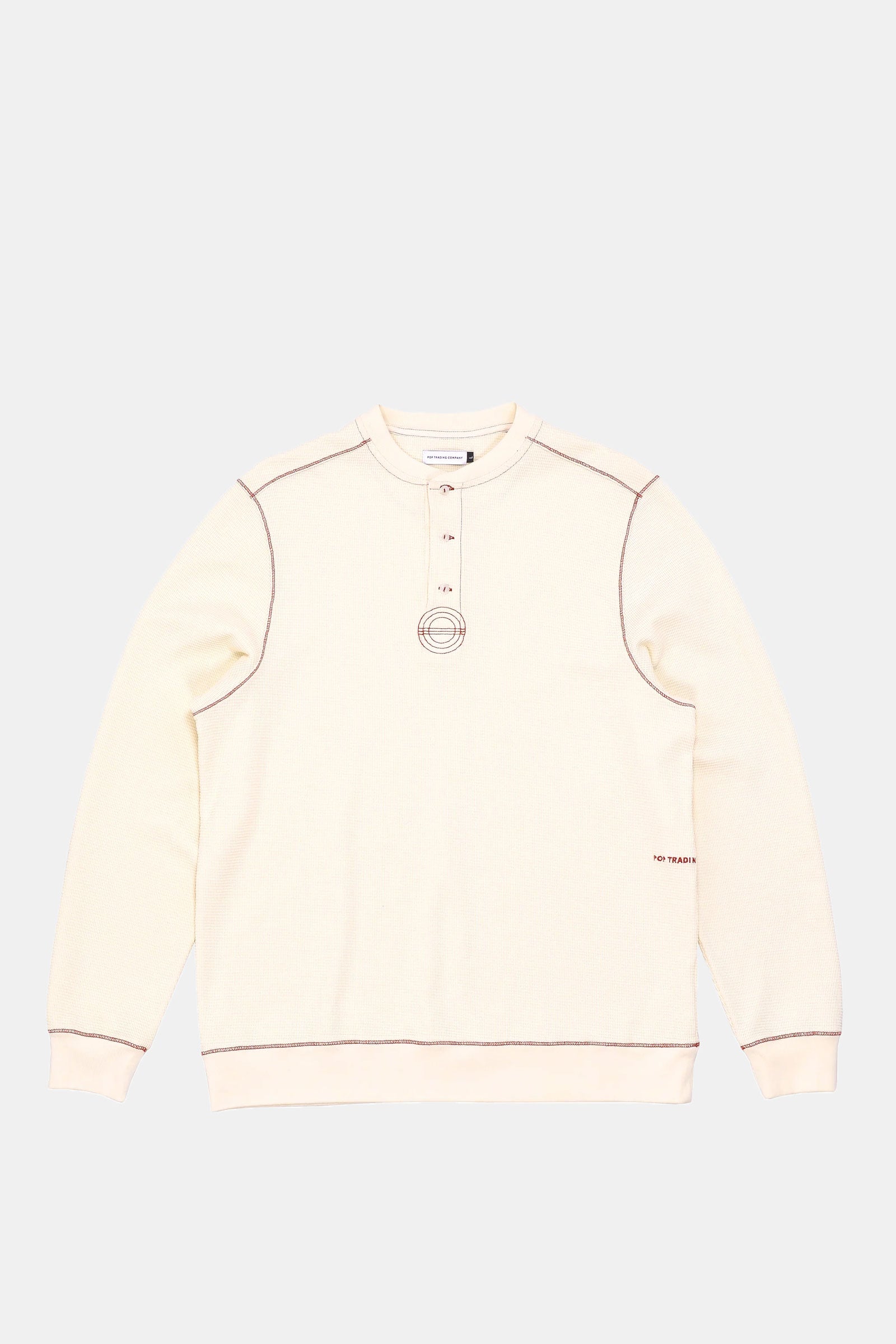 Pop Henley Waffle Sweat