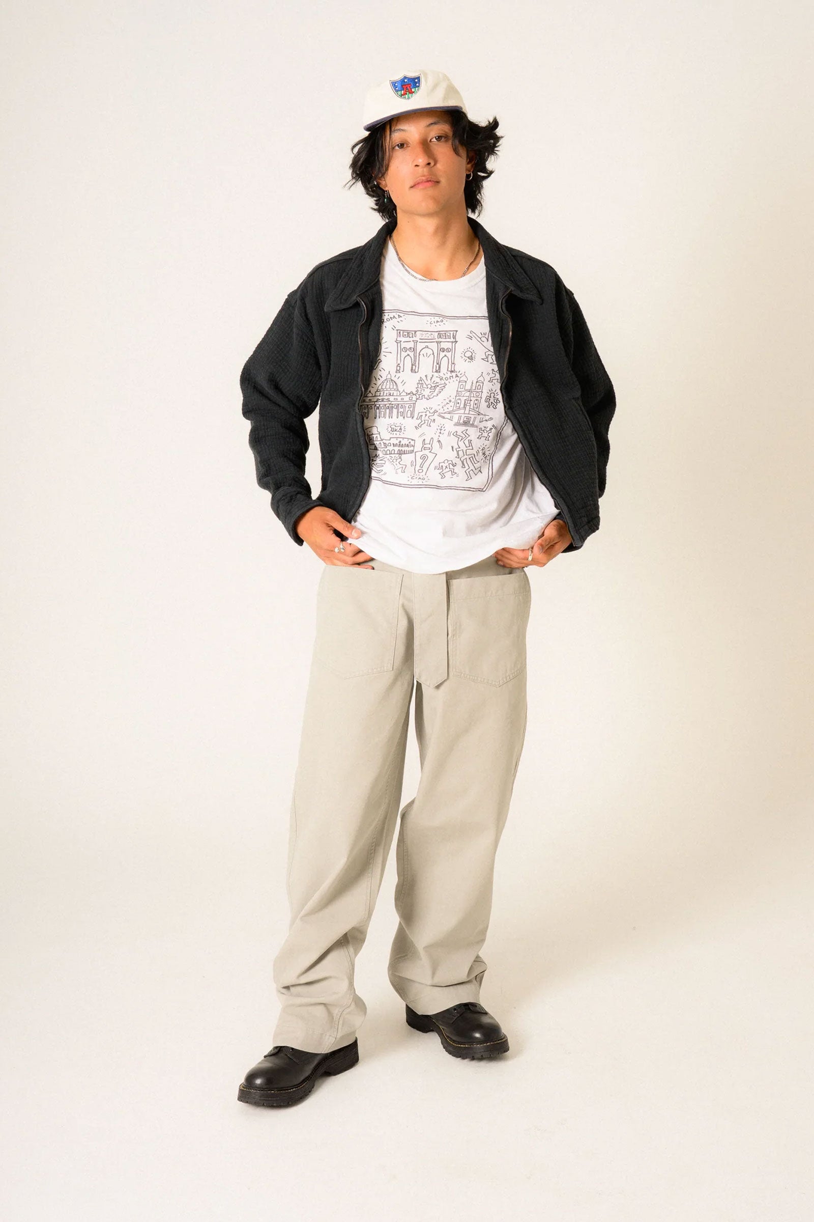 Belted Moto Pants